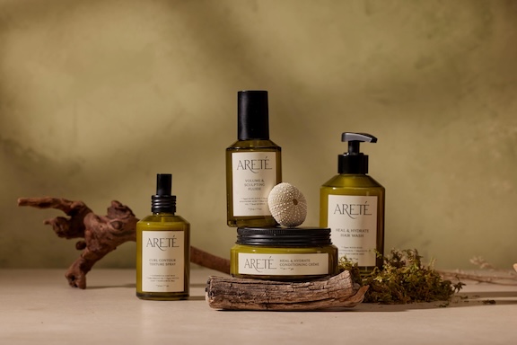 Arete Beauty organic hair care products used at Harmony Salon