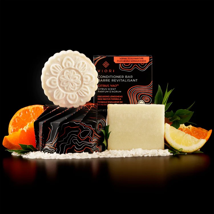 Viori shampoo and conditioner bars collection at Harmony Salon Helena